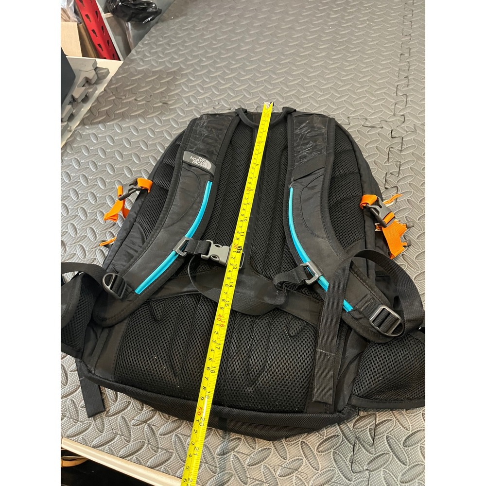The North Face Surge II Transit Backpack Unisex OS Black Blue Orange Hiking Bag - Picture 15 of 16
